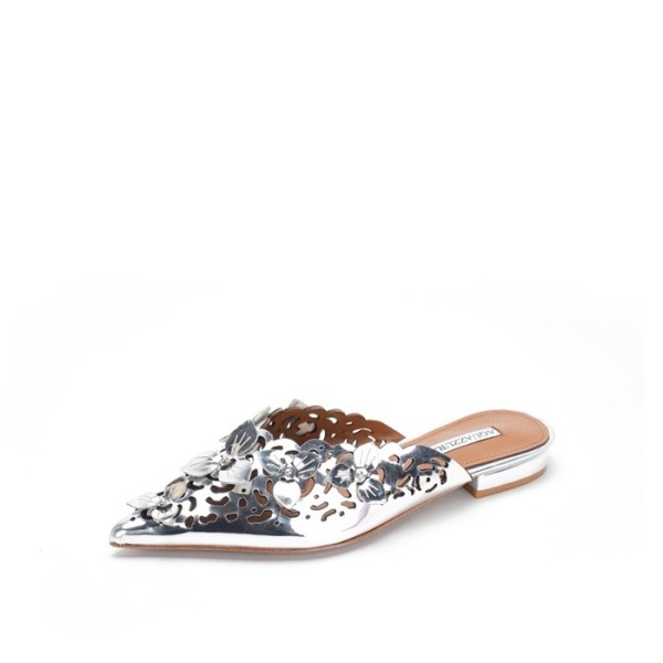 아쿠아주라 여성 플라워 뮬 - Aquazzura Womens Flower Mules - aqs5760x