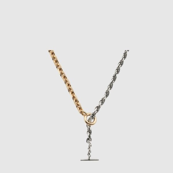 보테가 베네타 남/녀 골드 네크리스 - Bottega veneta Unisex Gold Necklace - acc7497x