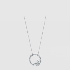 티파니 여성 플래티넘 큐빅 넝쿨 링 목걸이 - Tiffany Womens Platinum Cubic Vine Ring Necklace - acc7553x