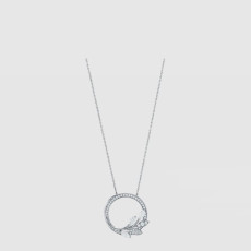티파니 여성 플래티넘 큐빅 넝쿨 링 목걸이 - Tiffany Womens Platinum Cubic Vine Ring Necklace - acc7553x