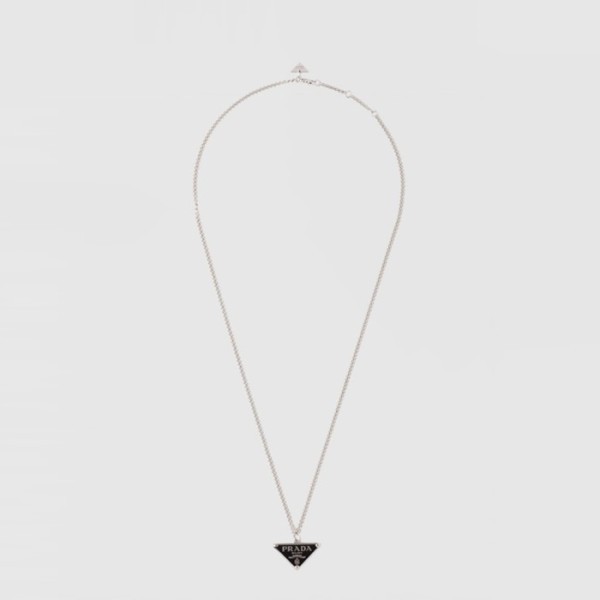 프라다 남/녀 스말토 보석 목걸이 - Prada Unisex Smalto Gemstone Necklace - acc7682x