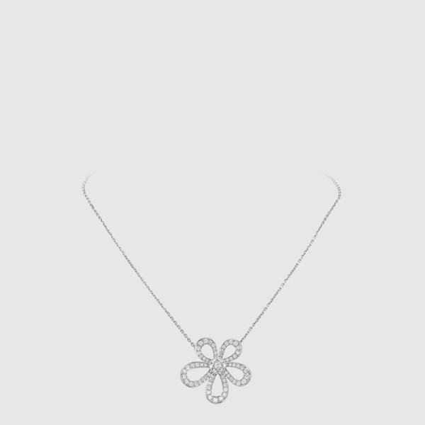 반클리프 아펠 여성 플라워레이스 펜던트 네크리스 - Van Cleef & Arpels Womens Flower Lace Pendant Necklace - acc7834x