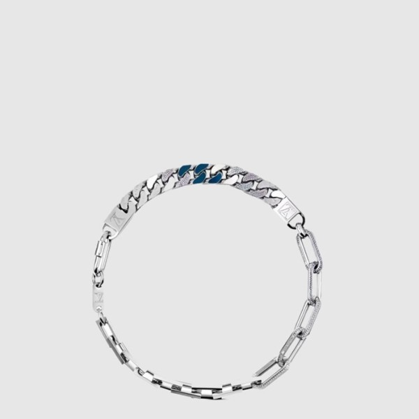 루이비통 남성 체인 링크 패치 네크리스 - Louis vuitton Mens Chain Link Patch Necklace - acc7592x