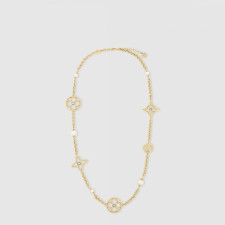 루이비통 여성 펄리 플라워 소투아르 네크리스 - Louis vuitton Womens Pearly Flower Soutoir Necklace - acc8728x