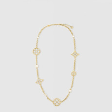 루이비통 여성 펄리 플라워 소투아르 네크리스 - Louis vuitton Womens Pearly Flower Soutoir Necklace - acc8728x