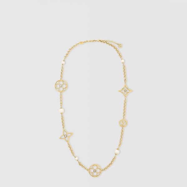 루이비통 여성 펄리 플라워 소투아르 네크리스 - Louis vuitton Womens Pearly Flower Soutoir Necklace - acc8728x
