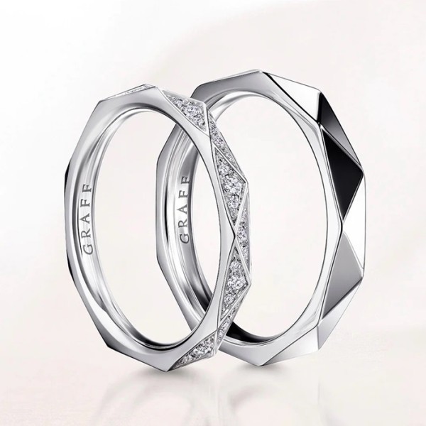그라프 남/녀 화이트 골드 반지 - Graff Unisex White-gold Ring - acc887x