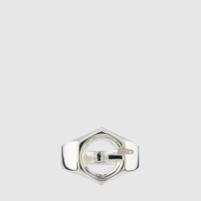 구찌 남성 지오메트릭 G 와이드 반지 - Gucci Mens Geometric G Wide Ring - acc7619x