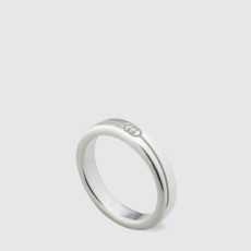 구찌 남성 다이애그널 인터로킹 G 반지 - Gucci Mens Diagonal Interlocking G Ring - acc7675x