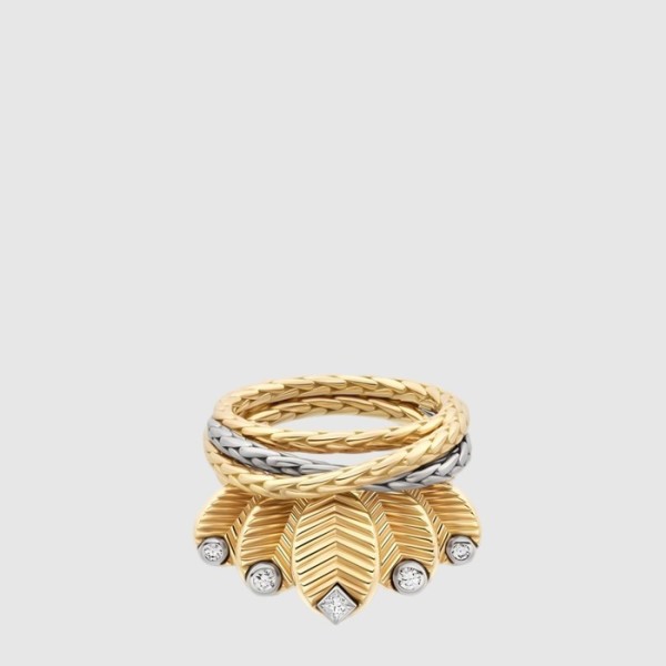 까르띠에 여성 그랑 드 카페 링 다이아몬드 - Cartier Womens Grand de Café Ring Diamond - acc7945x