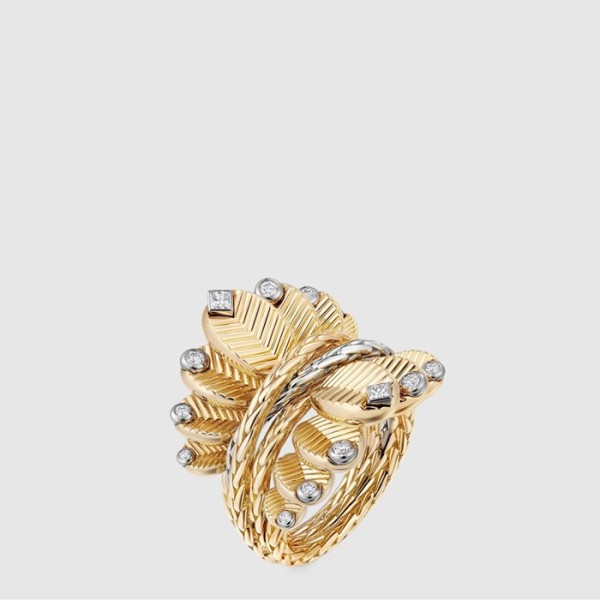 까르띠에 여성 그랑 드 카페 링 다이아몬드 - Cartier Womens Grand de Café Ring Diamond - acc7946x