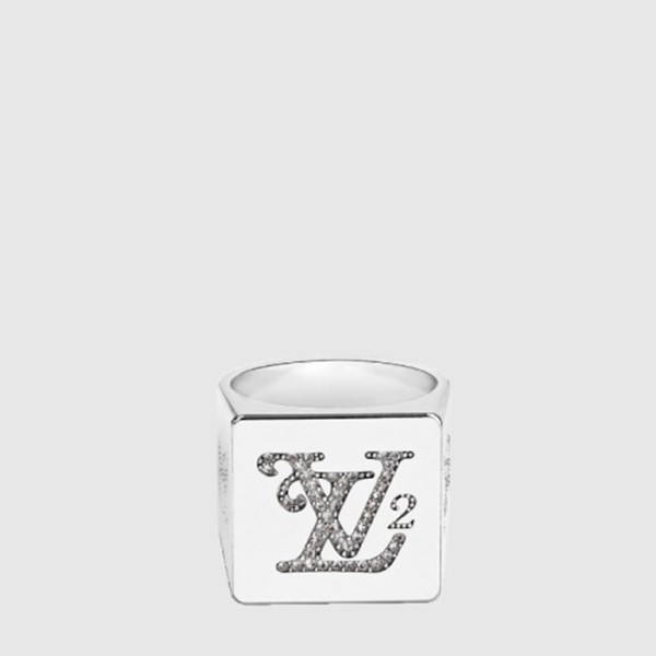 루이비통 x 니고 남성 스퀘어드 스트라스 링  - Louis vuitton x Nigo Mens Squared Strass Ring - acc7469x