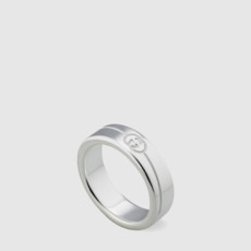 구찌 남성 다이애그널 인터로킹 G 반지 - Gucci Mens Diagonal Interlocking G Ring - acc7676x