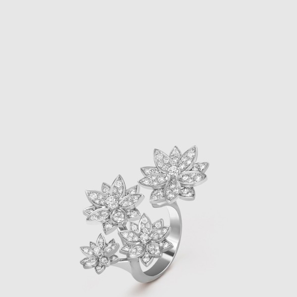 반클리프 아펠 여성 로터스 비트윈 더 핑거 링 플라워 - Van Cleef & Arpels Womens Lotus Between the Finger Ring - acc8003x