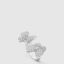 반클리프 아펠 여성 투 버터플라이 비트윈 더 핑거 링 - Van Cleef & Arpels Womens Two Butterfly Between the Finger Ring - acc8004x