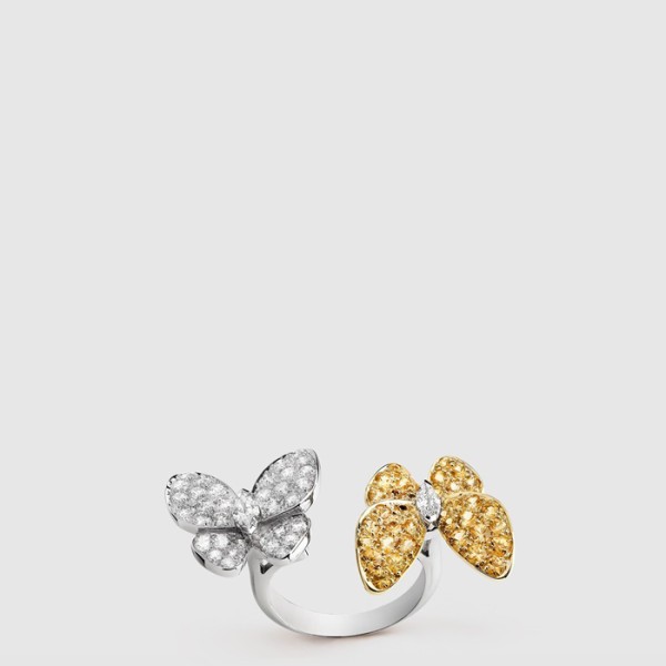 반클리프 아펠 여성 투 버터플라이 비트윈 더 핑거 링 - Van Cleef & Arpels Womens Two Butterfly Between the Finger Ring - acc8005x