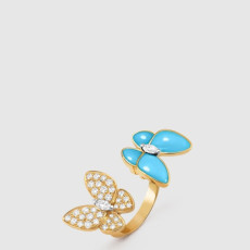반클리프 아펠 여성 투 버터플라이 비트윈 더 핑거 링 - Van Cleef & Arpels Womens Two Butterfly Between the Finger Ring - acc8006x