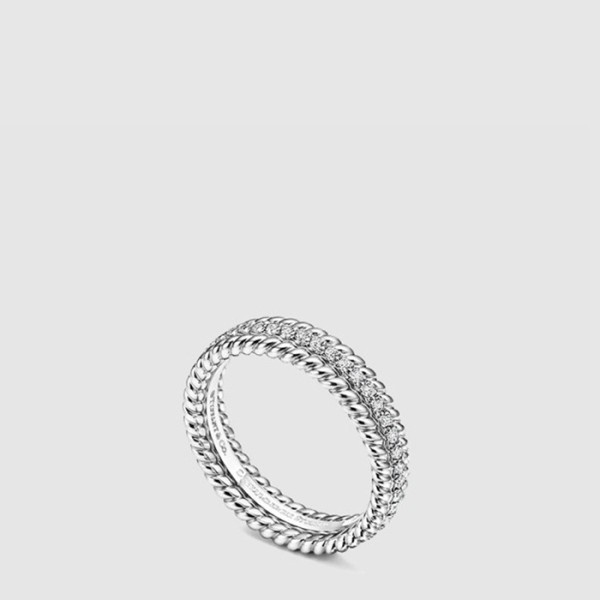 티파니 여성 로프 플래티넘 다이아몬드 더블 링 - Tiffany Womens Rope Platinum Diamond Double Ring - acc8377x