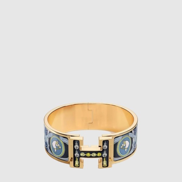 에르메스 남성 클릭 클락 H 부케 셀리에 팔찌 - Hermes Mens Clic Clac H Bouquets Selliers Bracelet - acc7429x