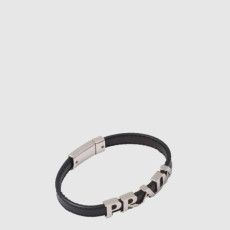 프라다 남/녀 사피아노 가죽 팔찌 - Prada Unisex Saffiano Leather Bracelet - acc7634x