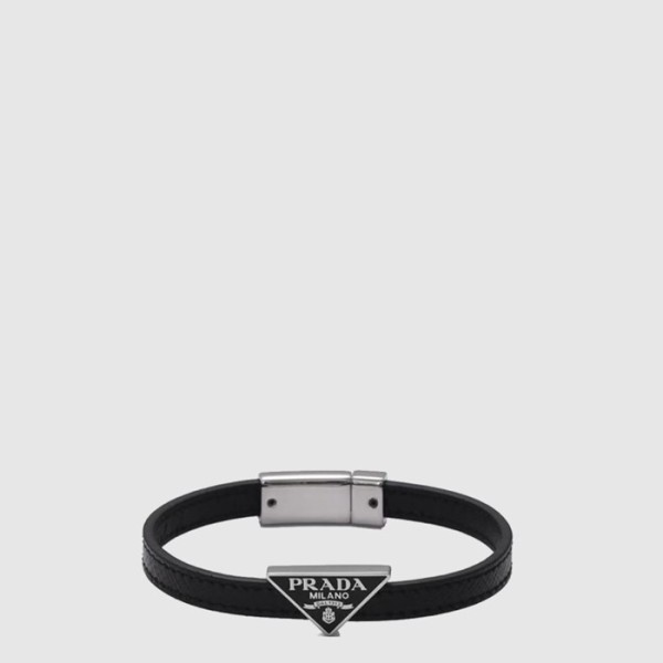 프라다 남/녀 사피아노 가죽 팔찌 - Prada Unisex Saffiano Leather Bracelet - acc7635x