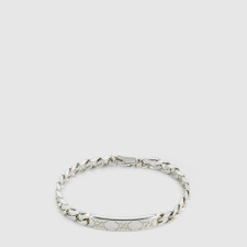 구찌 남/녀 GG 태그 구찌 시그니처 팔찌 - Gucci Unisex GG Tag Gucci Signature Bracelet - acc7641x