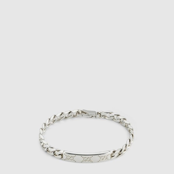 구찌 남/녀 GG 태그 구찌 시그니처 팔찌 - Gucci Unisex GG Tag Gucci Signature Bracelet - acc7641x