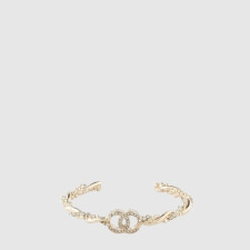 샤넬 여성 크리스탈 골드 커프 - Chanel Womens Crystal Gold Cuff - acc8062x