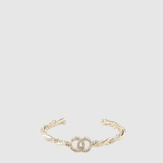 샤넬 여성 크리스탈 골드 커프 - Chanel Womens Crystal Gold Cuff - acc8062x