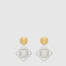 입생로랑 여성 기하학 펜던트 클립형 이어링 - Saint Laurent Womens Geometric Pendant Clip On Earring - acc7903x