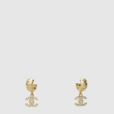 샤넬 여성 CC 퀼팅 드롭 이어링 - Chanel Womens CC Quilted Drop Earring - acc7972x
