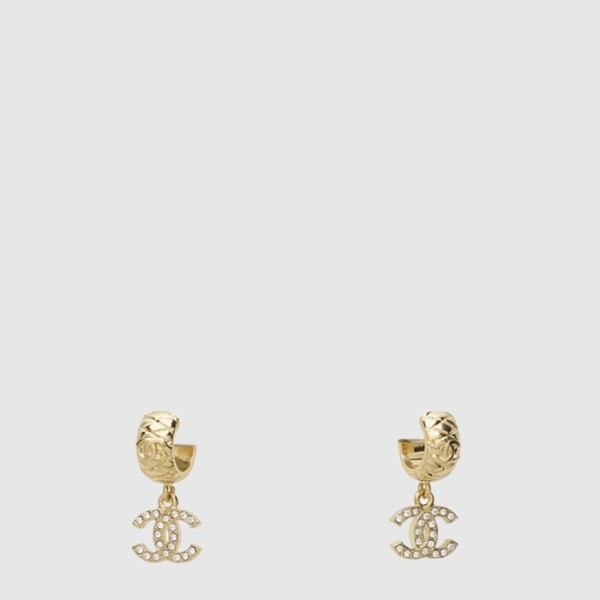 샤넬 여성 CC 퀼팅 드롭 이어링 - Chanel Womens CC Quilted Drop Earring - acc7972x