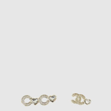 샤넬 여성 코코 하트 큐빅 이어링 - Chanel Womens Coco Heart Cubic Earring - acc8024x