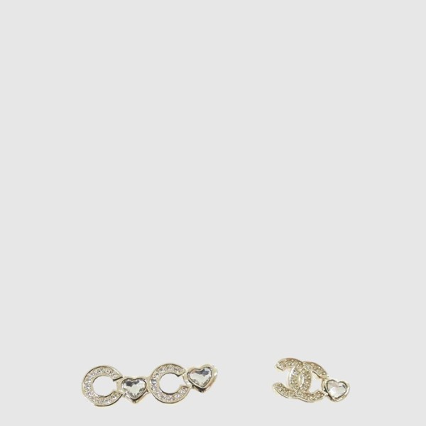 샤넬 여성 코코 하트 큐빅 이어링 - Chanel Womens Coco Heart Cubic Earring - acc8024x