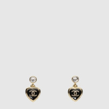 샤넬 여성 하트 펜던트 이어링 - Chanel Womens Heart Pendant Earring - acc8026x