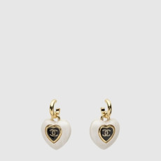 샤넬 여성 CC 하트 펜던트 이어링 - Chanel Womens CC Heart Pendant Earring - acc8027x