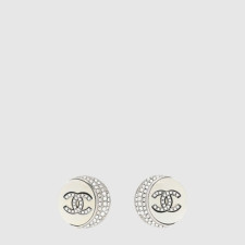 샤넬 여성 CC 라운드 크리스탈 이어링 - Chanel Womens CC Round Crystal Earring - acc8032x