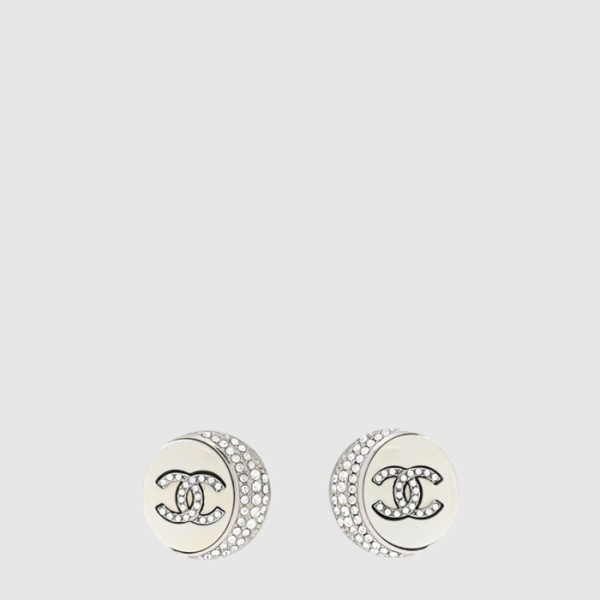 샤넬 여성 CC 라운드 크리스탈 이어링 - Chanel Womens CC Round Crystal Earring - acc8032x