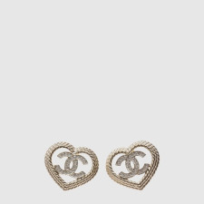 샤넬 여성 CC 크리스탈 하트 이어링 - Chanel Womens CC Crystal Heart Earring - acc8040x