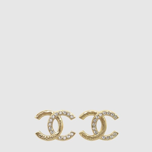 샤넬 여성 CC 골드 메탈 이어링 - Chanel Womens CC Gold Metal Earring - acc8041x
