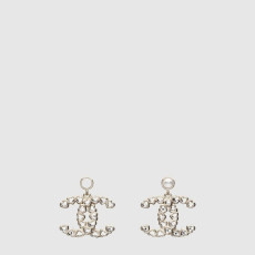 샤넬 여성 CC 하트 큐빅 드롭 이어링 - Chanel Womens CC Heart Cubic Drop Earring - acc8048x