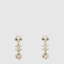 샤넬 여성 하트 큐빅 드롭 이어링 - Chanel Womens Heart Cubic Drop Earring - acc8049x