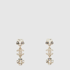 샤넬 여성 하트 큐빅 드롭 이어링 - Chanel Womens Heart Cubic Drop Earring - acc8049x