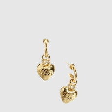 샤넬 여성 골드 하트 펜던트 이어링 - Chanel Womens Gold Heart Pendant Earring - acc8053x