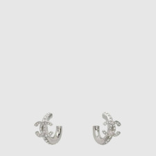 샤넬 여성 크리스탈 후프 이어링 - Chanel Womens Crystal Hoop Earring - acc8058x