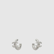 샤넬 여성 크리스탈 후프 이어링 - Chanel Womens Crystal Hoop Earring - acc8058x
