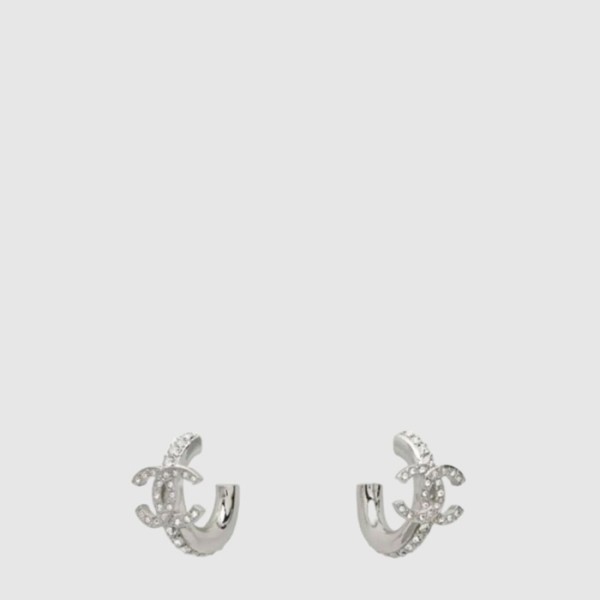 샤넬 여성 크리스탈 후프 이어링 - Chanel Womens Crystal Hoop Earring - acc8058x
