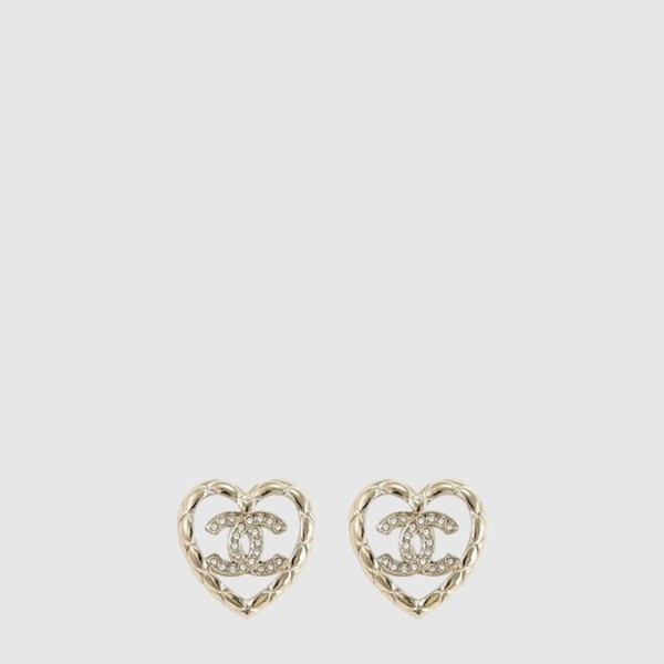 샤넬 여성 CC 하트 이어링 - Chanel Womens CC Heart Earring - acc8059x