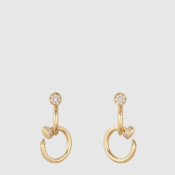 까르띠에 여성 저스트 앵 끌루 이어링 더블 다이아몬드 - Cartier Womens Juste un Clou Earring Double Diamond - acc8091x