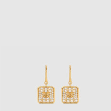 셀린느 여성 스퀘어 큐빅 이어링 - Celine Womens Square Cubic Earrings - acc8324x